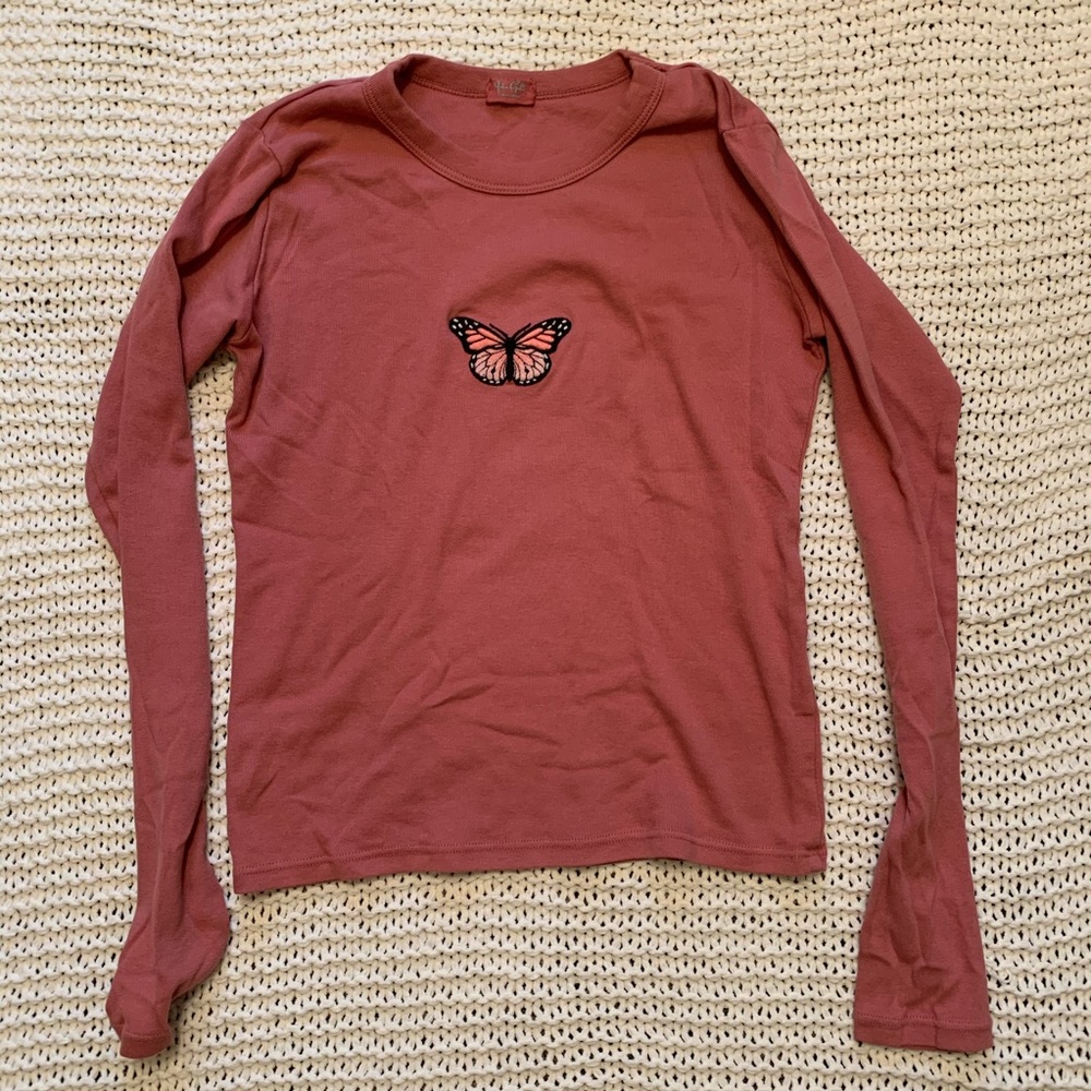brandy melville john galt butterfly long sleeve